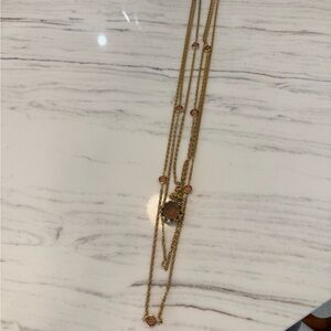 Elegant Gold and Pink Necklace